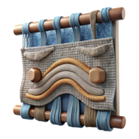 dramatic traditional Handwoven Tapestry with Abstract Pattern Cutout authentic png