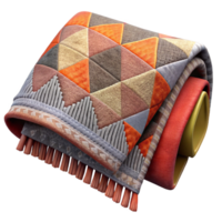 stunning minimalist Handwoven Throw Blanket with Geometric Pattern Isolated Element exclusive png