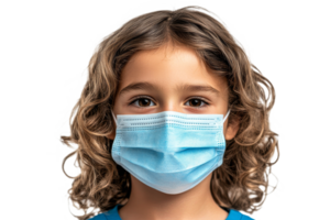 Child in mask for health safety png