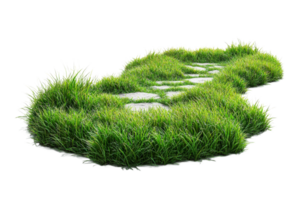 Garden path of grass and stone slabs png