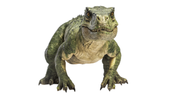 Realistic dinosaur model in a studio setting png