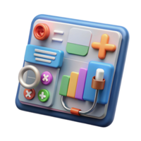 elegant modern Healthcare Management Software Dashboard Isolated professional png