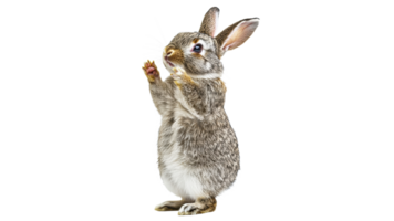 Curious rabbit gazes at viewer png