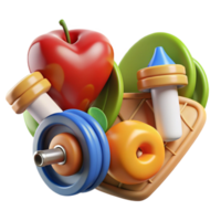 serene rustic Healthy Lifestyle Diet and Exercise Icon Cutout authentic png