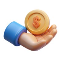 wonderful abstract Helping Hand Giving Money Transparent Background with Green Bills detailed png