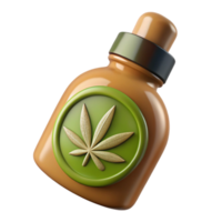 stunning rustic Hemp Seed Oil Bottle Label Mockup Isolated high quality png