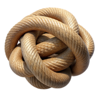 serene contemporary Hemp Rope Knot Close Up Isolated high resolution png