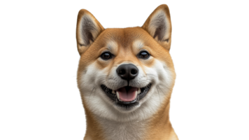 Cheerful dog in a neutral background png