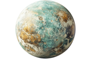 Detailed view of a textured planet surface png
