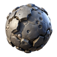 vibrant creative Hidden Planet Through Cracked Asteroid Field Isolated high resolution png
