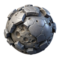 stunning abstract Hidden Planet Through Cracked Asteroid Field Isolated high quality png