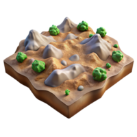 beautiful modern High Resolution Terrain Map for Virtual Worlds Isolated Element detailed png