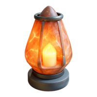 serene rustic Himalayan Salt Lamp Cutout with Warm Glow detailed png
