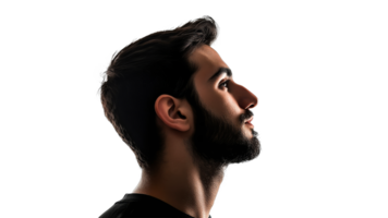 Profile view of a man against a light background png