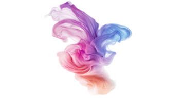 Colorful smoke swirl creating mesmerizing shapes png