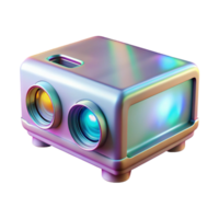 elegant contemporary Hologram Projector Device Front View Transparent Background high resolution png