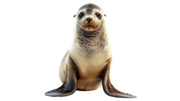Seal resting calmly on a white background png
