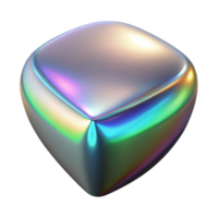 elegant classic Holographic Chrome Cutout with Reflective Surface detailed png