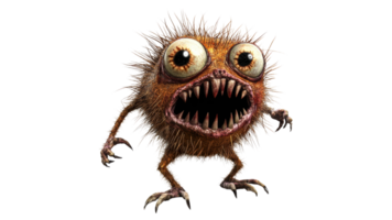 Furry creature with large eyes and sharp teeth png