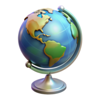 serene abstract Holographic Display Earth Globe Rotating View Cutout detailed png