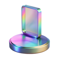 serene artistic Holographic Display Stand Empty Platform Cutout original png