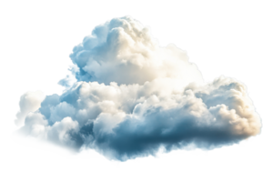 Beautiful fluffy clouds floating in the clear sky png