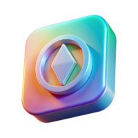 dramatic traditional Holographic Guide App Icon Transparent Background Navigational Symbol exclusive png