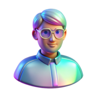 magnificent vintage Holographic Guide Avatar Transparent Background Isometric View png