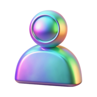 extraordinary classic Holographic Helper Icon Transparent Background Supportive Design premium png
