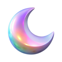 impressive artistic Holographic Moonlight Isolated with Soft Glow exclusive png