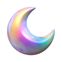 dramatic modern Holographic Moonlight Isolated with Soft Glow genuine png