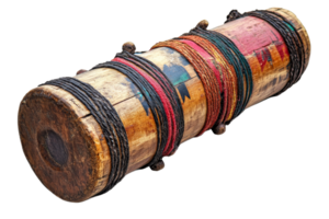 Colorful wooden drum with strings png