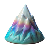 impresionante resumen holográfico montaña pico separar con nieve gorra genuino png