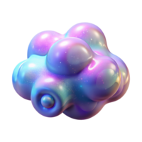 wonderful artistic Holographic Nebula Isolated Element with Swirling Gas Clouds authentic png