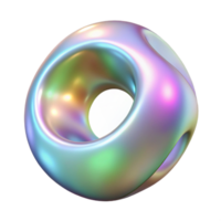 beautiful modern Holographic Pearl Cutout with Smooth Surface high resolution png