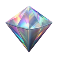 dramatic vintage Holographic Pattern on Transparent Background Diamond high resolution png