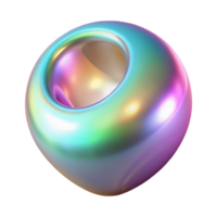 stunning vintage Holographic Pearl Cutout with Smooth Surface high quality png