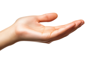 Open hand reaching out for connection and support png