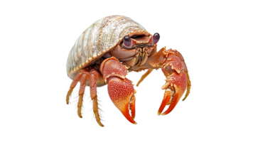 Colorful hermit crab exploring its environment png