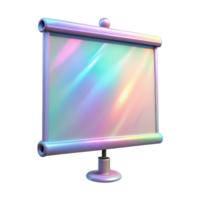 magnífico resumen holográfico proyección pantalla blanco lona aislado original png