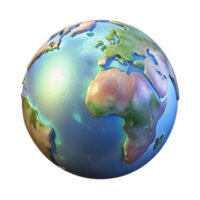 wonderful artistic Holographic Projection of Planet Earth Isolated Cutout high resolution png