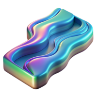 serene minimalist Holographic River Cutout with Flowing Water high resolution png