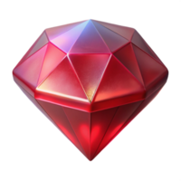stunning abstract Holographic Ruby Isolated with Rich Red Color png