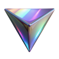 beautiful traditional Holographic Shape Isolated Element Triangle original png