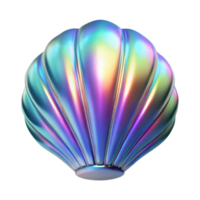 elegant artistic Holographic Shell Pattern Cutout Isolated Element original png