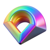 dramatic contemporary Holographic Spectrum Cutout Isolated Element Vibrant authentic png