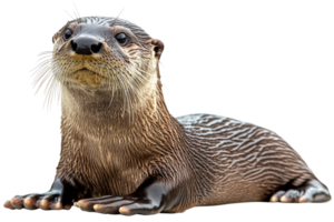Otter relaxing on a smooth surface during daylight png
