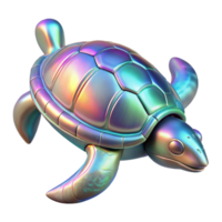 impressive rustic Holographic Turtle Cutout with Shell Pattern authentic png
