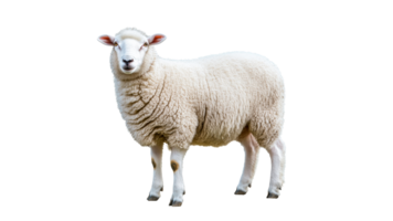 Sheep standing on white background during daylight transparent background png