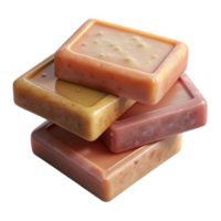 dramatic minimalist Homemade Soap Bars Top View Transparent Background with Rustic Style high quality png